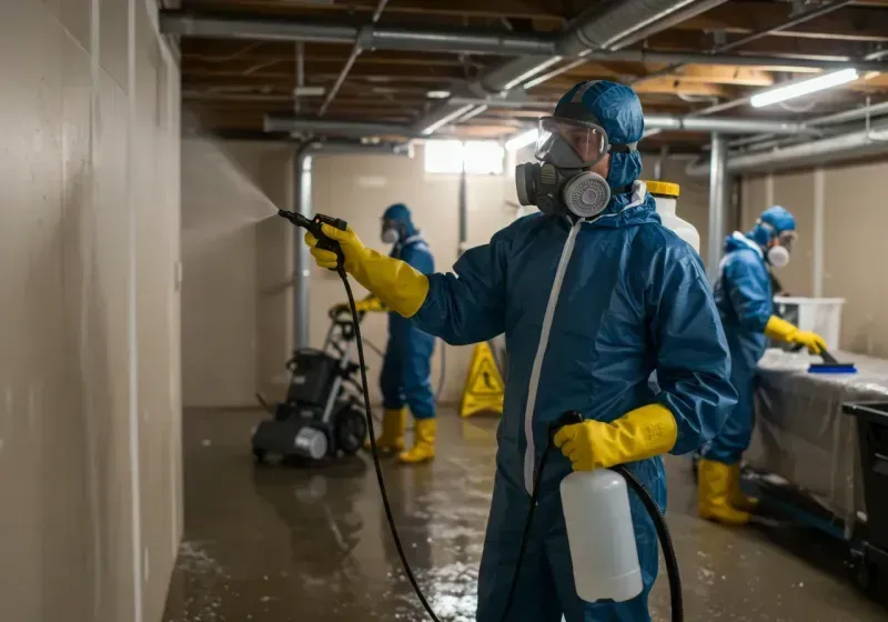 Basement Sanitization and Antimicrobial Treatment process in Vermilion County, IL