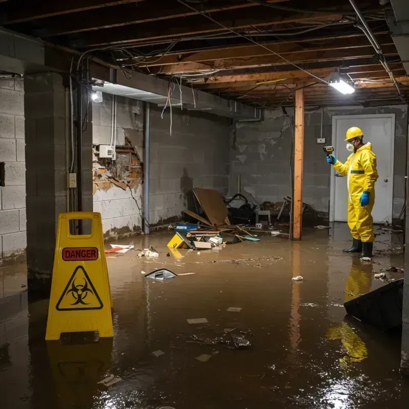 Flooded Basement Electrical Hazard in Vermilion County, IL Property